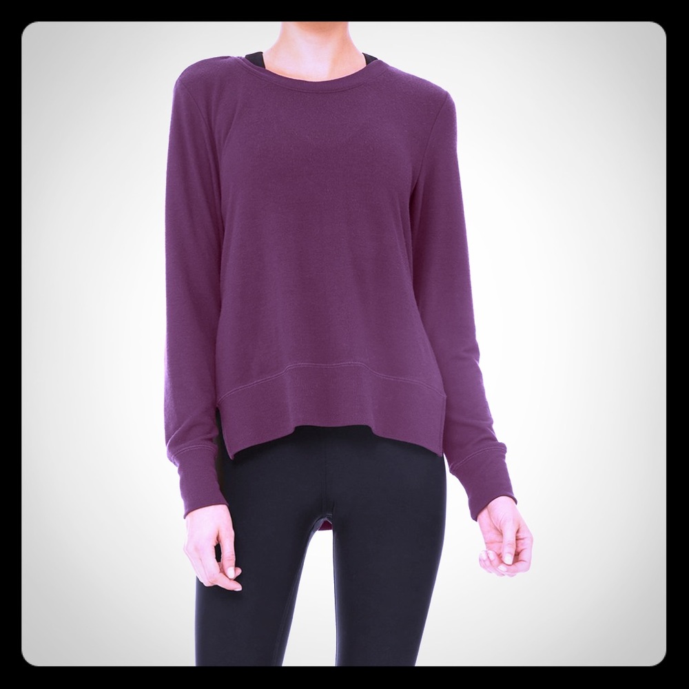 Alo Yoga Glimpse Long-sleeve Top -Plum